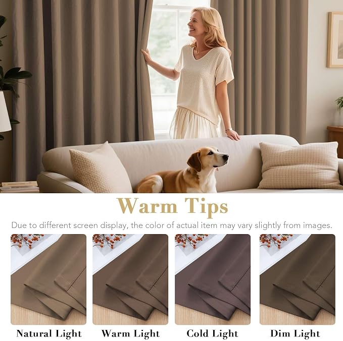 H.VERSAILTEX Blackout Curtains for Bedroom Thermal Insulated Room Darkening - Image 5