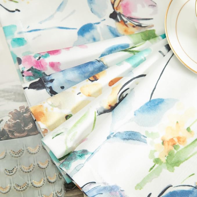 Leeva Colorful Print Valances for Kitchen Windows, Rod Pocket Farmhouse Style - Image 7