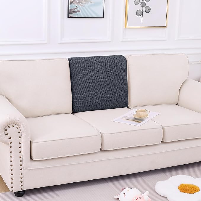 Smiry Waterproof Couch Cushion Covers, Stretch Jacquard Thick Sofa Cushion - Image 5