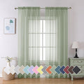 Aiyufeng Sheer Bedroom Curtains 2 Panel Sets 84" Inch Length by Aiyufeng