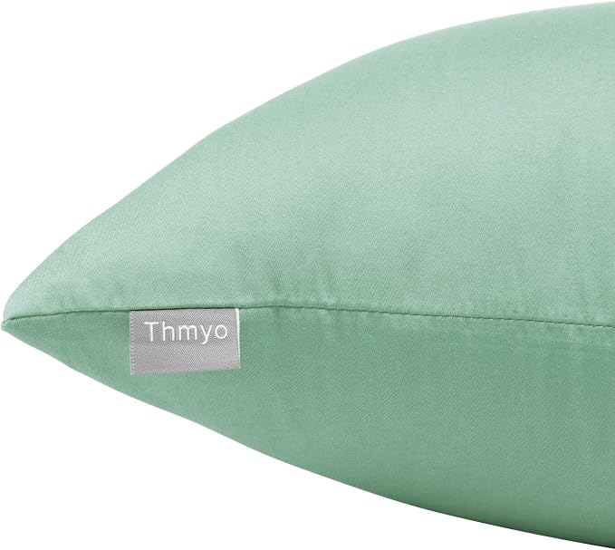 Thmyo 4-Pack 100% Cotton Lumbar Comfortable Solid Decorative Throw Pillow Case - Image 8
