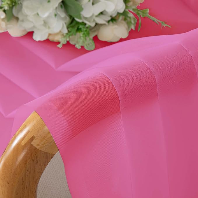 OVZME Sheer Curtains 84 Inches Long 2 Panels Set, Light Filtering Transparent - Image 3