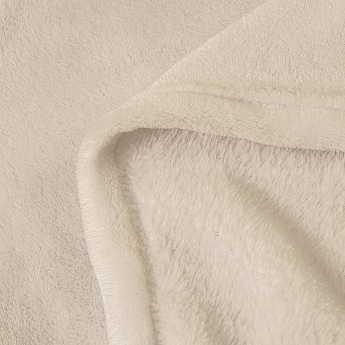 BEDELITE Fleece Blankets Queen Size Beige Throw Blankets - Image 5
