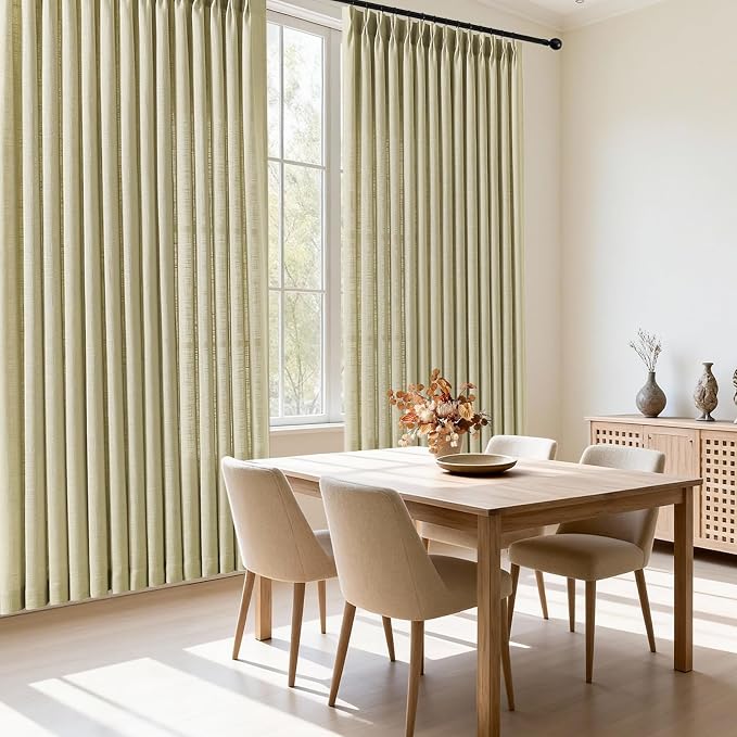 IVAPUPU 96 Inch Linen Curtains 2 Panel Set - Image 5