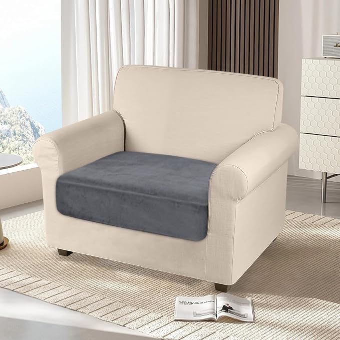 NAISI Couch Cushion Covers 1 Piece Velvet Stretch Sofa Seat Covers or Backrest - Image 2