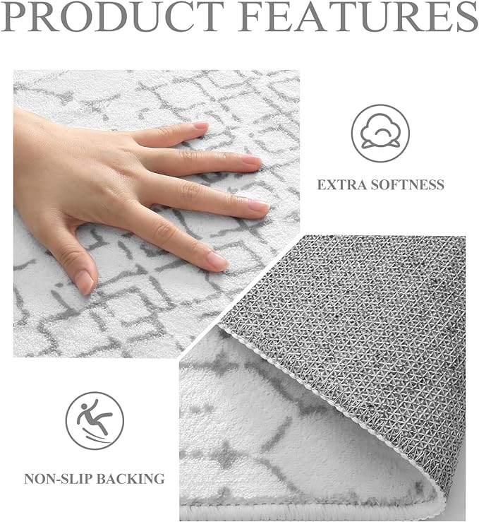 Lahome Moroccan Living Room Area Rug Washable Rugs 5x7 Non-Slip Soft Throw Rugs - Image 5