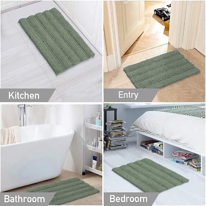 Turquoize Bathroom Rugs Set Non-Slip Bath Mats - Image 6