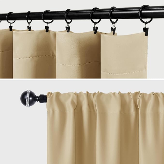 JIUZHEN Blackout Curtains for Bedroom– Thermal Insulated, Noise Reducing Room - Image 6