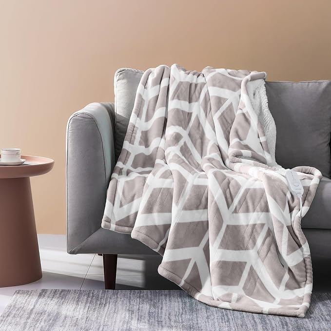 VENTIMI Electric Blanket Heated Throw, Fast Heating Blankets by VENTIMI