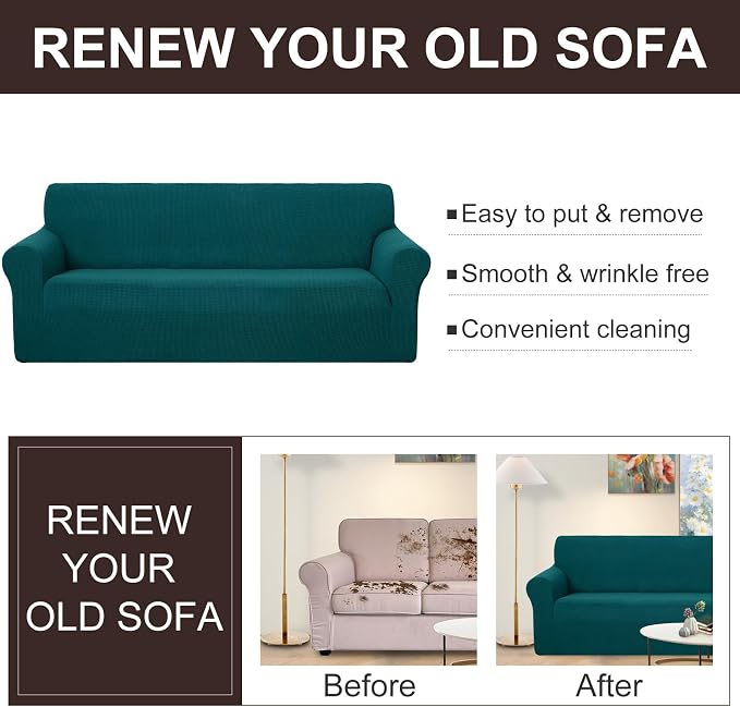U-NICE HOME Oversized Stretch Loveseat Couch Cover Sofa Covers Washable Sofa - Image 5