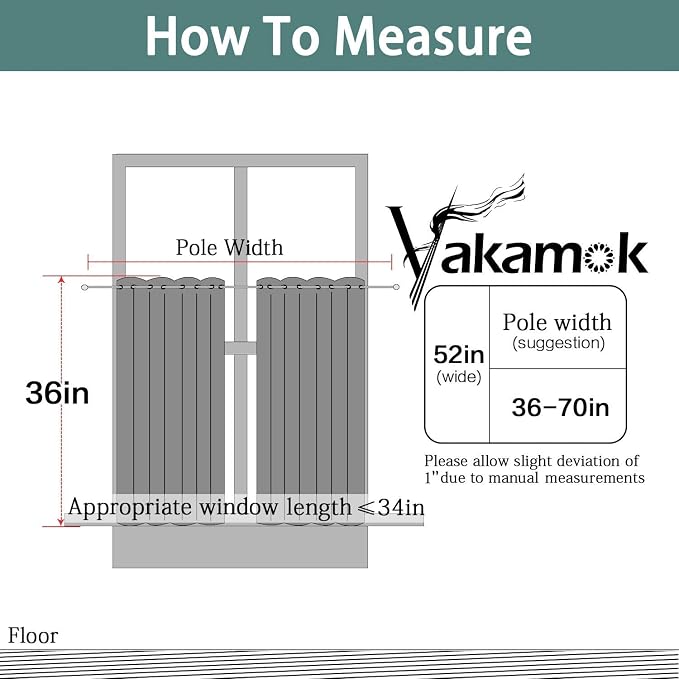 Yakamok 36 Inch Blackout Curtains - Image 7