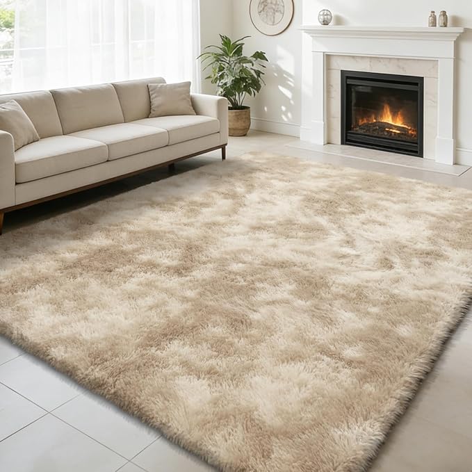9x12 Fluffy Area Rugs for Living Room, Large Fuzzy Shag Area Rug for Bedroom by yulidayang