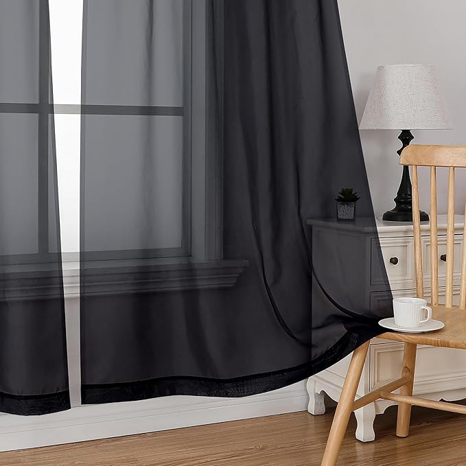 Simplebrand Black Tier Curtains - Image 4
