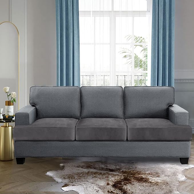 H.VERSAILTEX Stretch Velvet 3 Piece T Cushion Sofa Slipcovers Individually - Image 2
