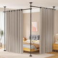 SUNALLY Room Divider No Drilling Curtain Rod Wall Divider by SUNALLY
