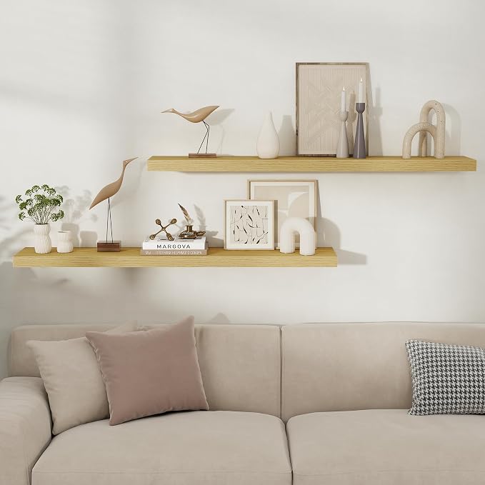 Fun Memories Rustic Wood Floating Shelves - Image 2