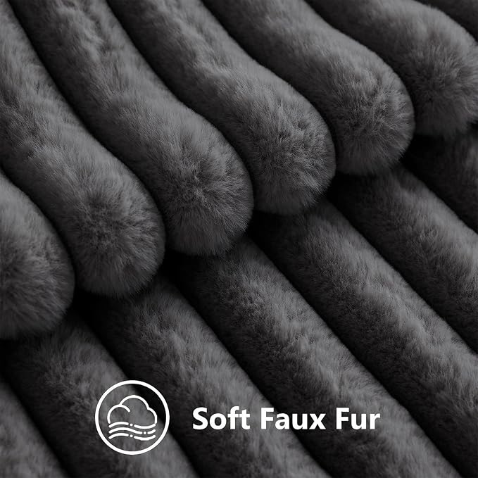 decorUhome Cozy Faux Fur Throw Pillow Covers 20x20 Set of 2 Decorative Soft - Image 3