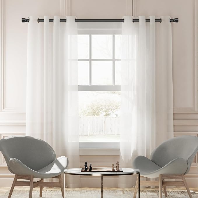 1” Diameter Curtain Rods Itself is 30 to 45 inch 2 Pack Fit 30-39 inch Window - Image 6