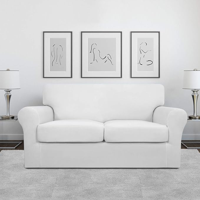 Easy-Going 3 Pieces Stretch Soft Couch Cover - Image 2