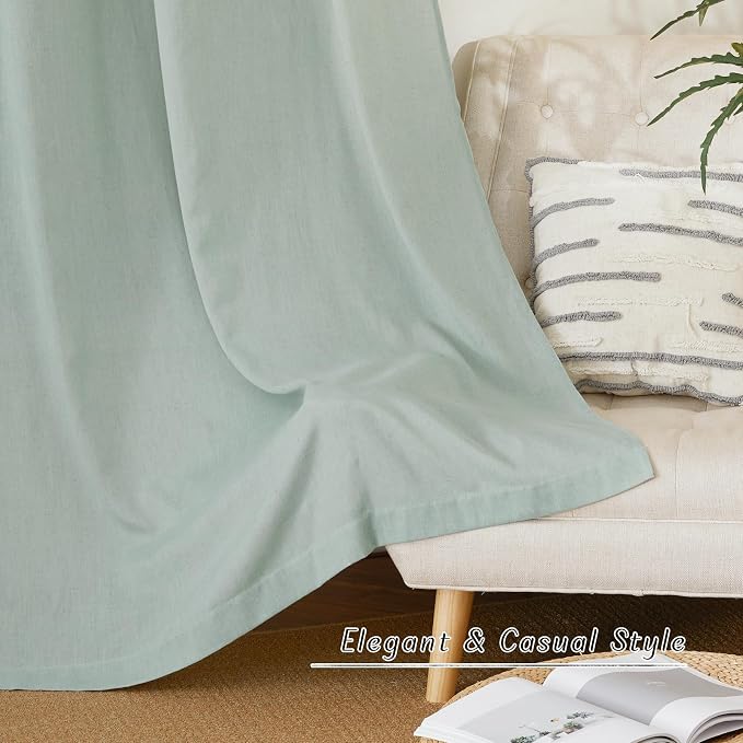 NICETOWN Rustic Linen 132 inch Long Curtains - Image 2