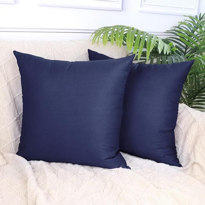 Thmyo 4-Pack 100% Cotton Comfortable Solid Decorative Throw Pillow Case - Image 2