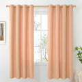 BGment Peach Linen Curtains for Living Room 72 Inch Length 2 Panels Set by BGment