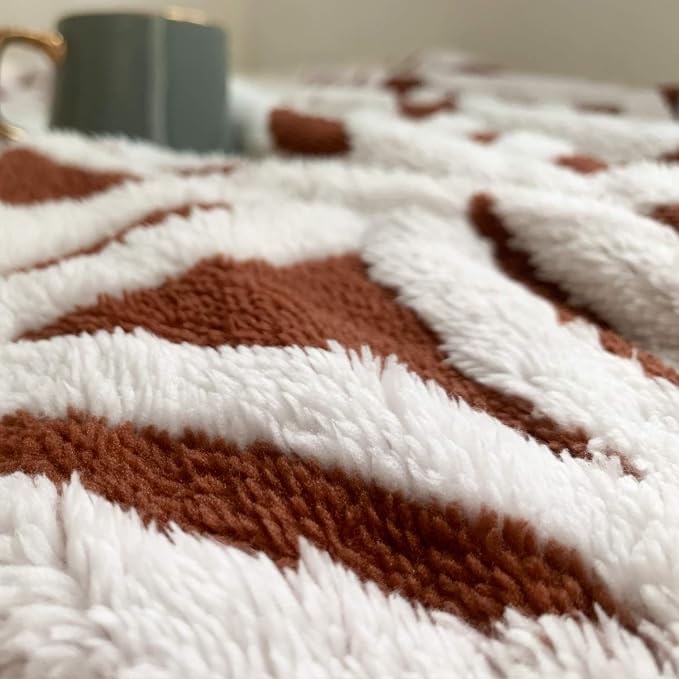 LOMAO Sherpa Fleece Blanket for Mom Cozy Soft Throw Blanket for Women Men - Image 5