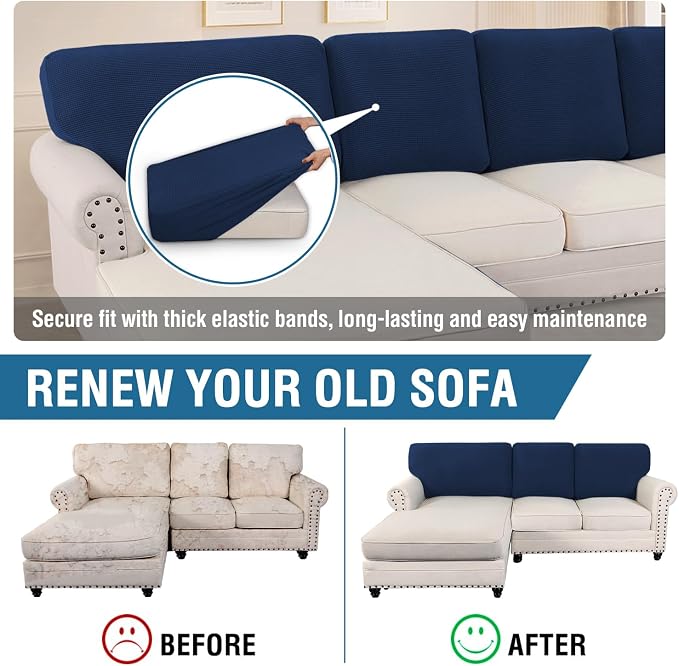 H.VERSAILTEX Backrest Cushion Covers Sectional Couch Back Cushion Covers - Image 5
