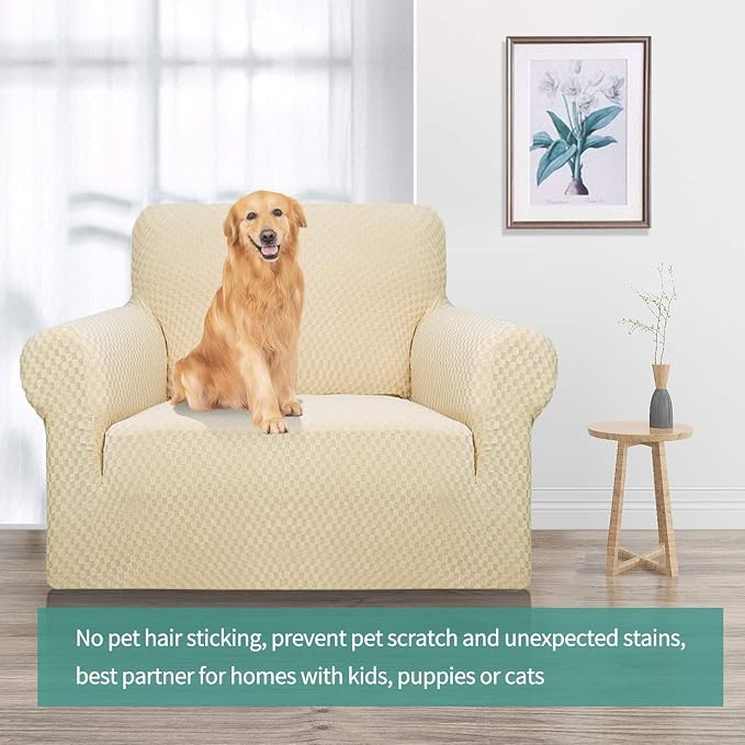 YEMYHOM Couch Cover Latest Jacquard Design High Stretch Sofa Chair Covers - Image 2