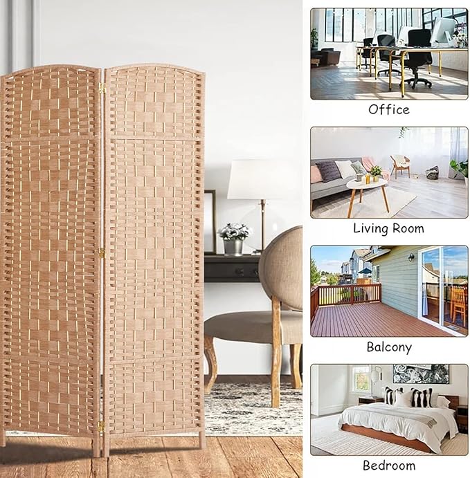 Rose Home Fashion Room Divider, 6 ft Tall Room Dividers and Folding Privacy - Image 5