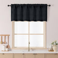 Chyhomenyc Black Valance for Windows, Light Filtering Textured Small Kitchen by Chyhomenyc