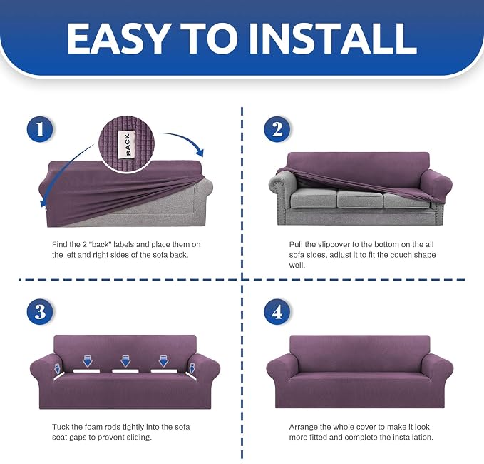 KEKUOU Stretch Sofa Cover Slipcover ，Couch Covers - Image 6