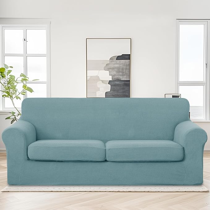 U-NICE HOME 3 Pieces Stretch Couch Cover Sofa Cover Washable Sofa Slipcover - Image 2