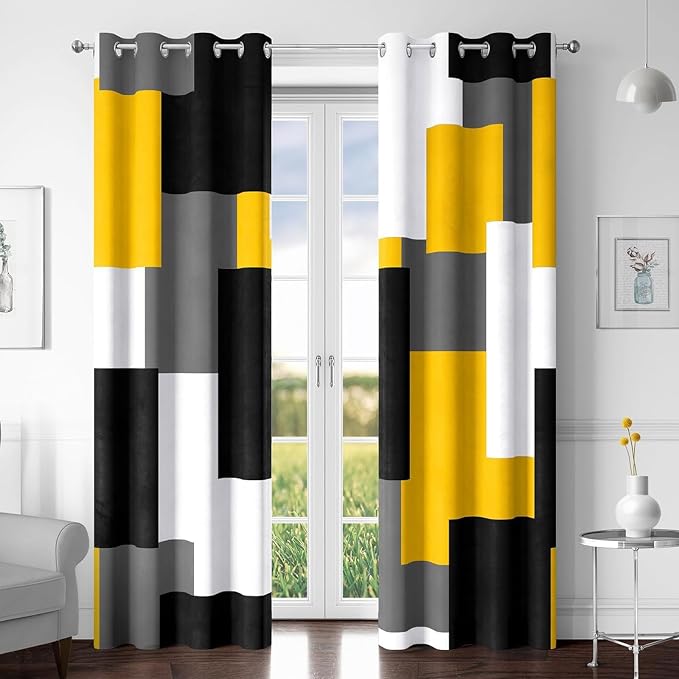 Tyrot Yellow 100% Blackout Curtains by TyrotHomeDecor