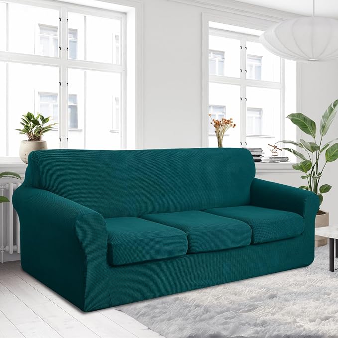 U-NICE HOME 4 Pieces Oversized Stretch Couch Cover Sofa Cover Washable Slipcover - Image 2