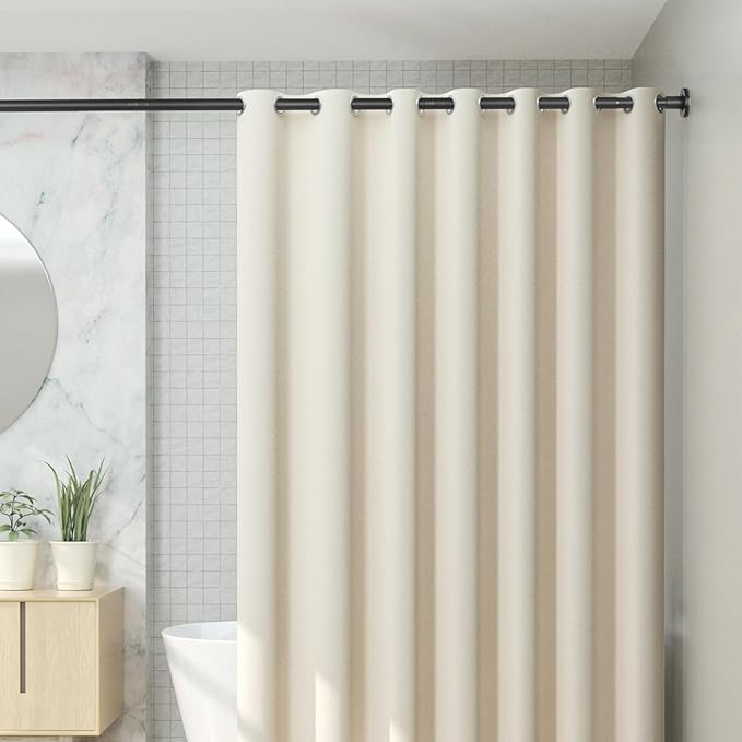CorkLatta Black Shower Curtain Rod 31 to 104 Inch, 1 Inch Diameter Adjustable - Image 7