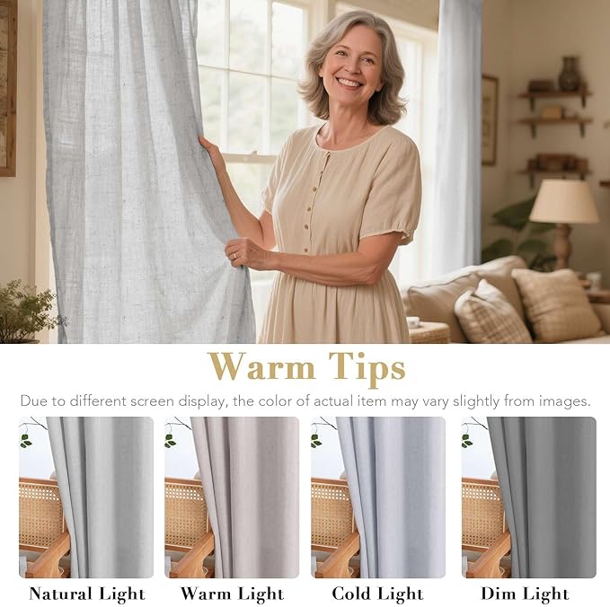 H.VERSAILTEX Elegant Natural Linen Blended Energy Efficient Light Filtering - Image 3