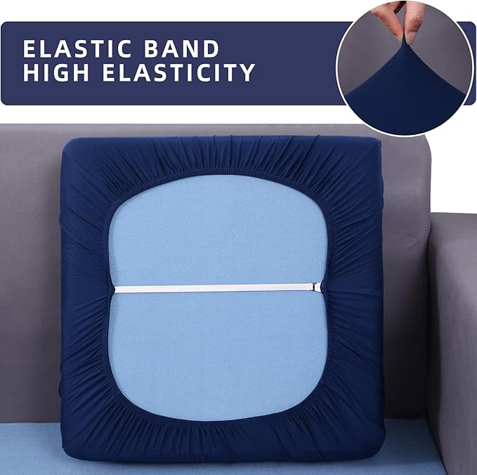 hyha Waterproof Couch Cushion Covers, Stretch Sofa Couch Seat Slipcover - Image 5