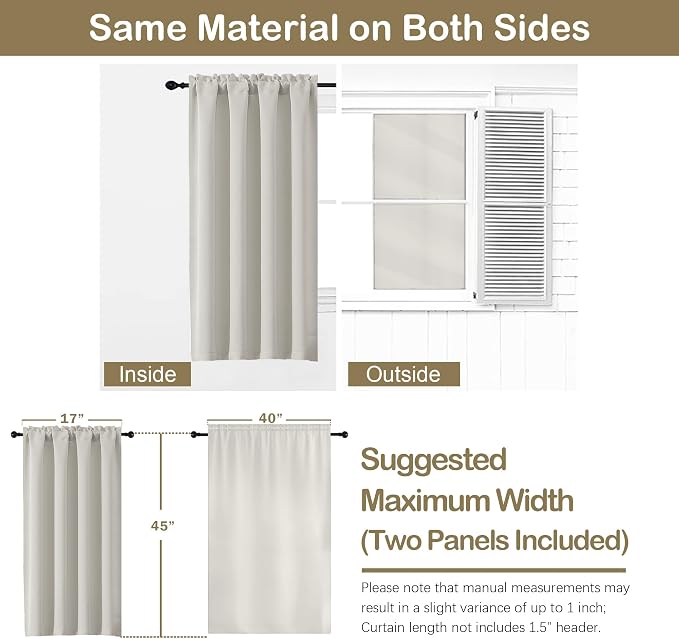 OVZME Natural Room Darkening Curtains - Image 2