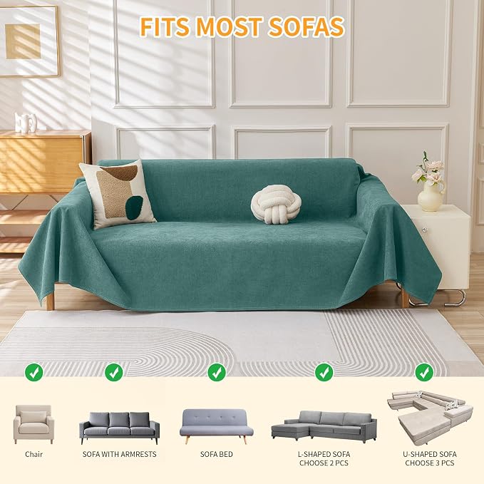 Deep Dream Cat-Scratch Resistant Couch Cover, Waterproof Sofa Cover - Image 6