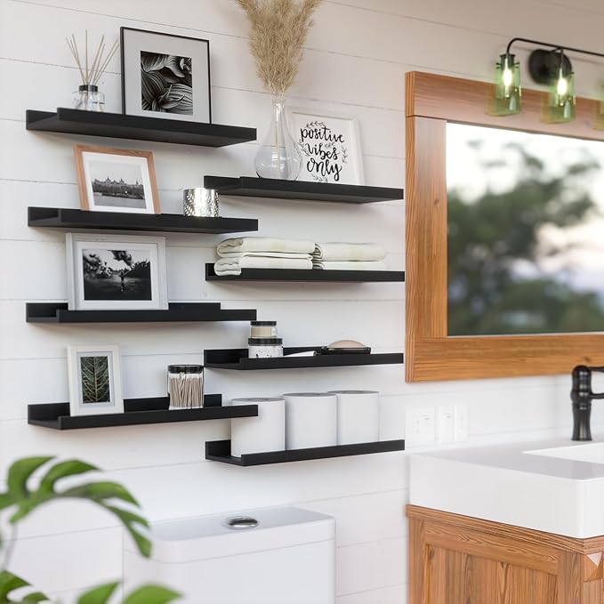 RICHER HOUSE Floating Wall Mounted Shelves, Kitchen Decor Storage - Image 6