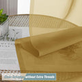 Gold Sheer Curtains 84 Inches Long 2 Panels, Elegant Airy Transparent Light - Image 2