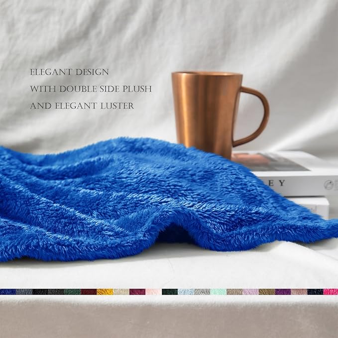 Exclusivo Mezcla Plush Fuzzy Fleece Throw Blanket Extra Large, Super Soft - Image 6