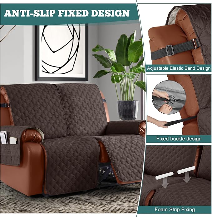 Ruaozz Waterproof Recliner Sofa Covers, 1-Piece Couch Covers - Image 6
