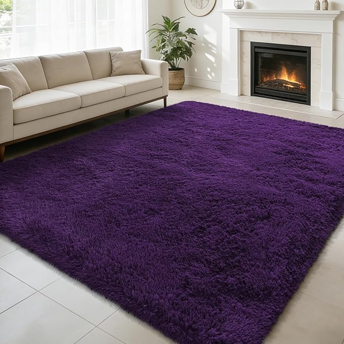 6x9 Fluffy Area Rug for Living Room, Shag Area Rugs for Bedroom by yulidayang
