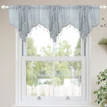 Molaxhome Swag Curtain 51 inch Length Rod Pocket Scalloped Curtain Valance by Molaxhome