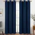 Diraysid Navy Blue Grommet Blackout Curtains by Diraysid%2C+refresh+your+life
