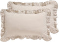 patdrea Linen Shabby Chic Decorative Throw Pillow Covers 12"x20" Set of 2 by patdrea