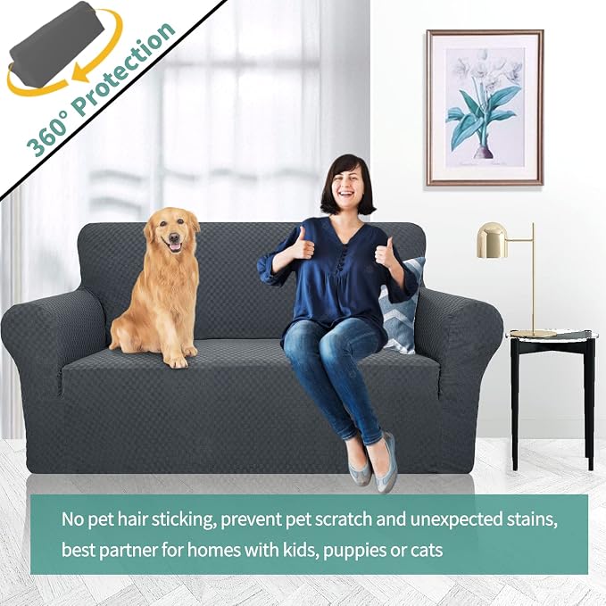 YEMYHOM Couch Cover Latest Jacquard Design High Stretch Sofa Covers - Image 2