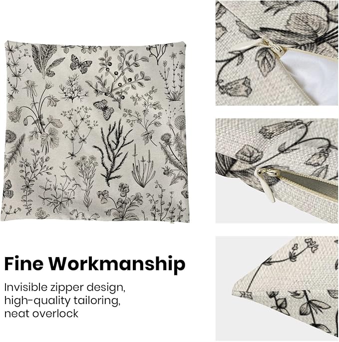 AEIOAE Spring Pillow Covers 18x18 Inch Set of 2, Seasonal Floral Outdoor - Image 6